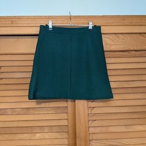 Green flare skirt
